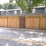 Board with Highland Picket Wooden Fence